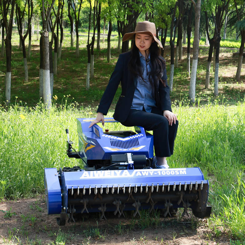 AWY-1000SM 195F Diesel Remote Control Tracked Flail Mower gallery image 3