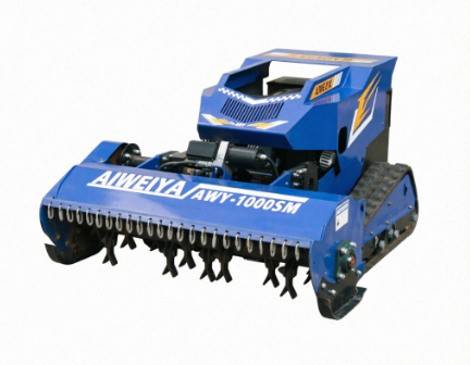 AWY-1000SM Remote Control Flail Mower – Heavy-Duty Tracked Brush Cutter with 100cm Cutting Width, 55° Gradeability thumbnail 4