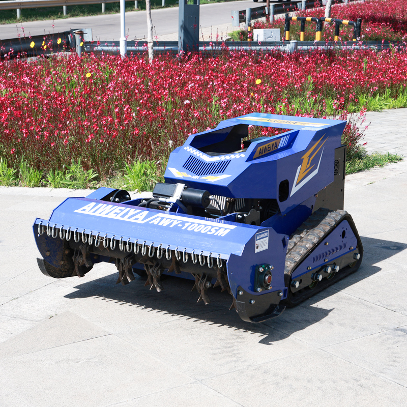 AWY-1000SM 100cm Diesel Remote Control Tracked Flail Mower with YARMAX 195F Engine detail image 3