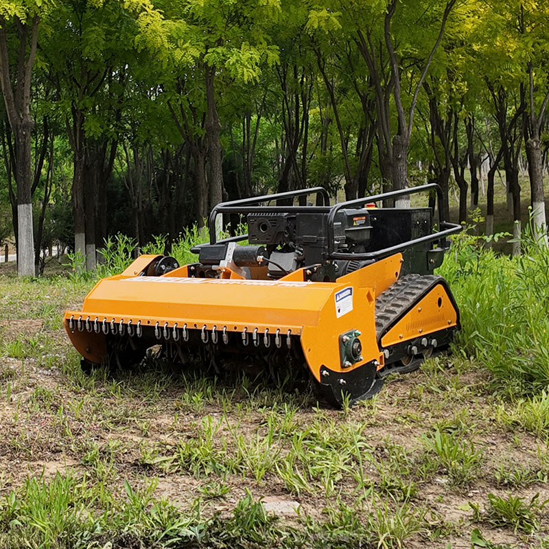 AWY-1000S PRO 100cm Commercial Diesel Remote-Controlled Tracked Flail Mower gallery image 2