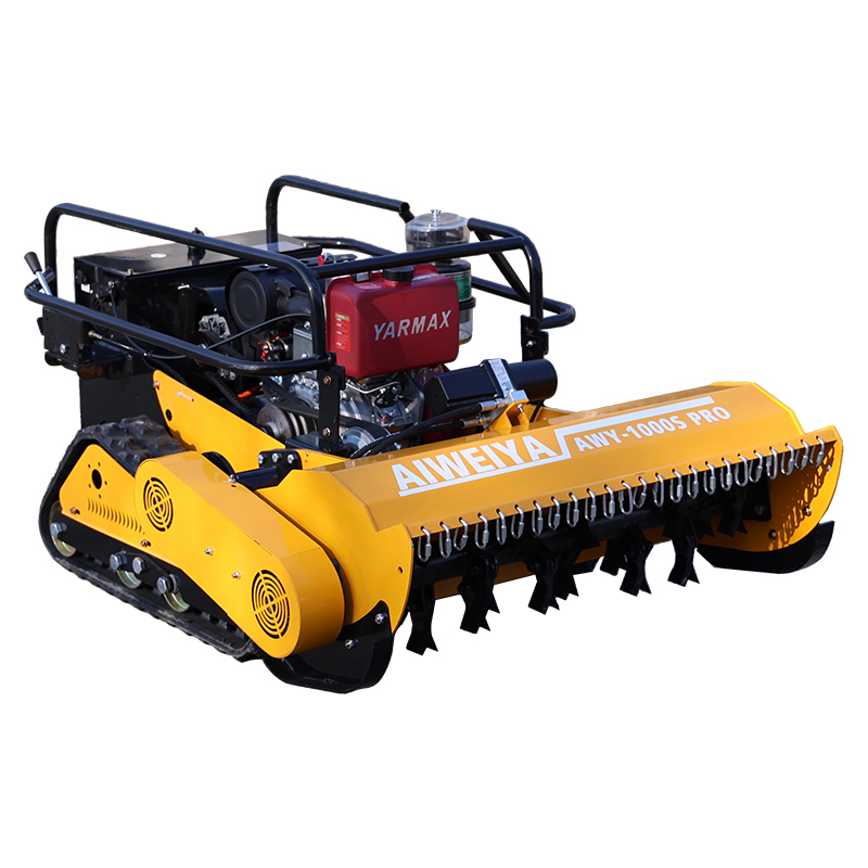 AWY-1000S PRO 100cm Diesel Tracked Remote Flail Mower