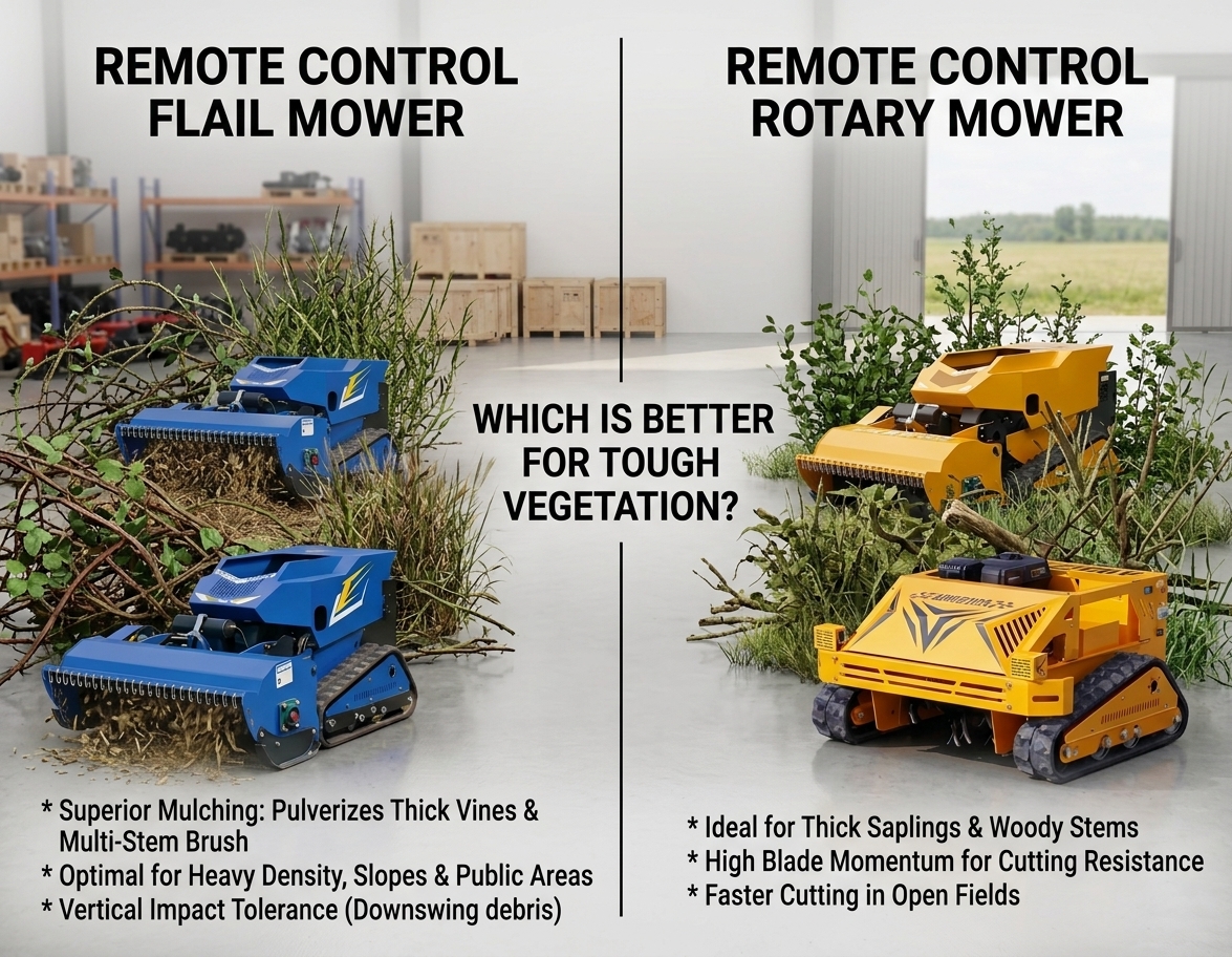 Remote Control Flail Mower vs Rotary Mower: Which Is Better for Tough Vegetation?