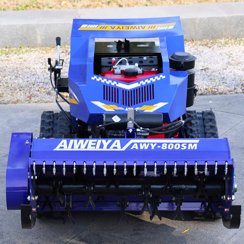 AWY-1000SM 195F Diesel Tracked Remote Control Flail Mower detail image 2