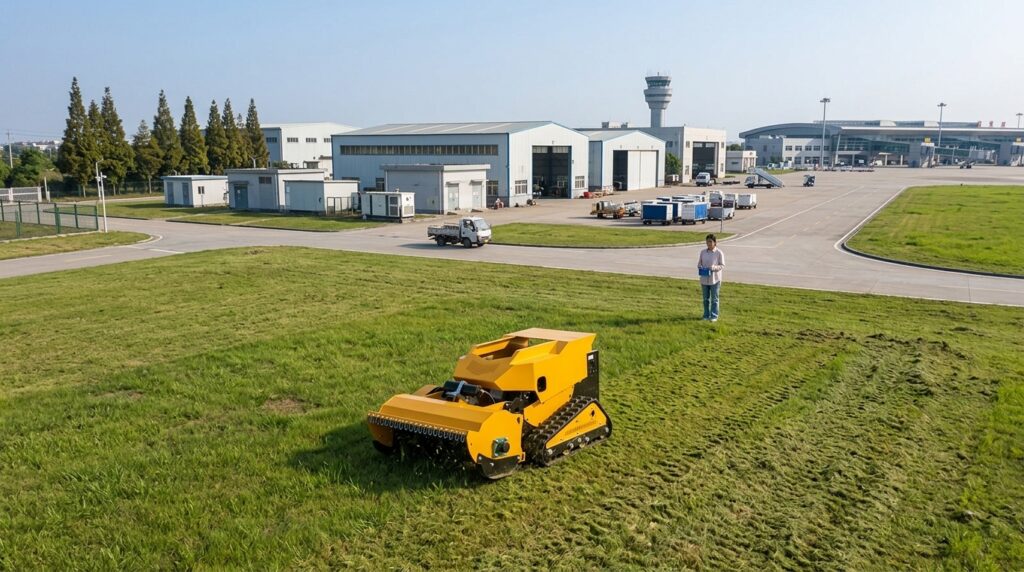 Remote Control Lawn Mower for Airports and Large Facilities: A Complete Commercial Maintenance Guide