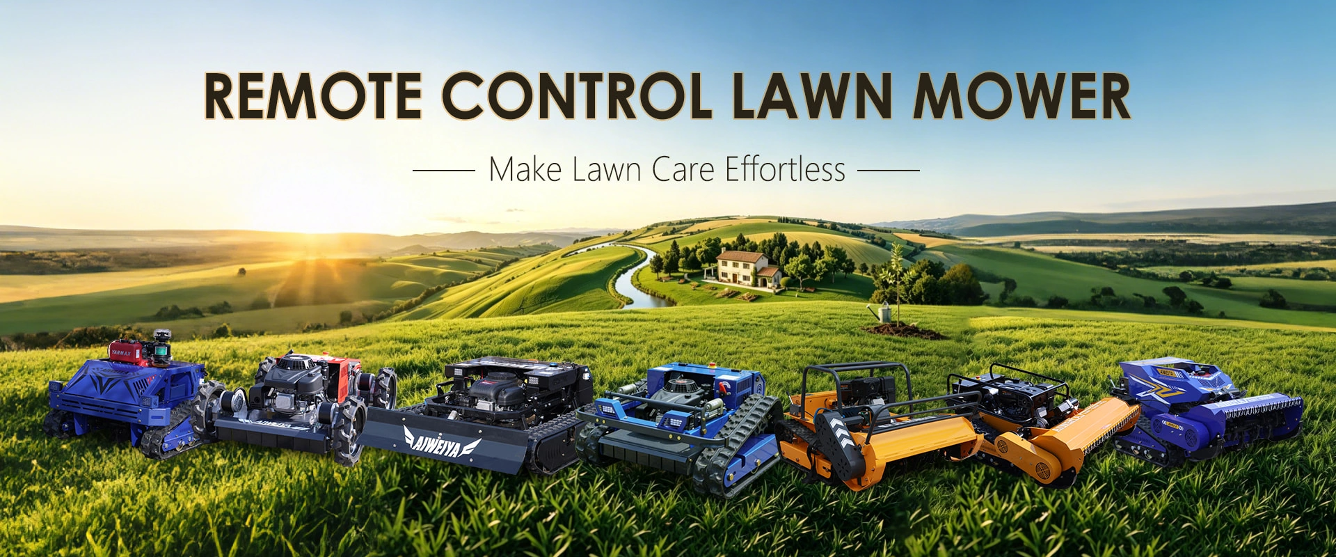 Aiweiya remote control lawn mower banner 1