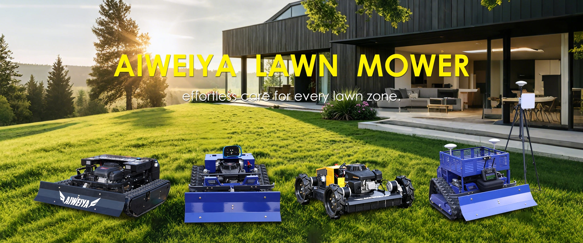 Aiweiya remote control lawn mower banner 2